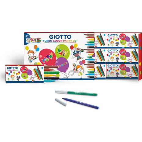 Μαρκαδόροι ζωγραφικής Giotto Turbo Color Party Set (περιέχει 12 σετ των 6 τεμαχίων)